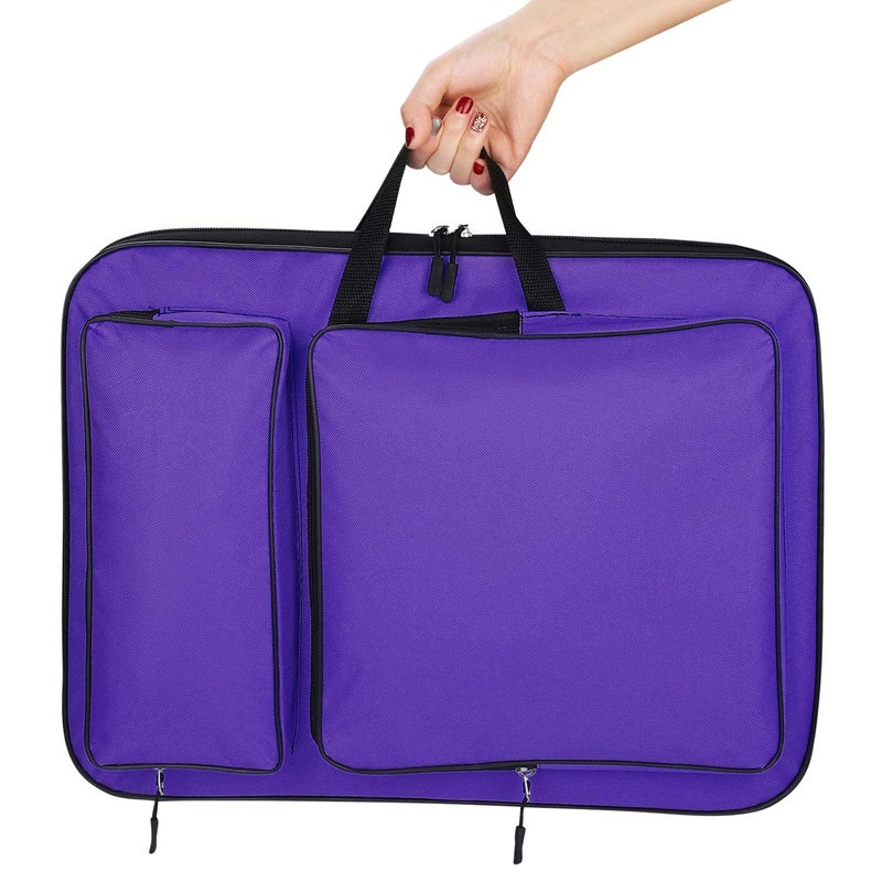 ITODA Art Portfolio Carry Case Bag Drawboard Tote Handheld Storage Portable Shoulder Lightweight Box for 8k Sketch Pad Artist Drawing Painting Supplies - Image 5